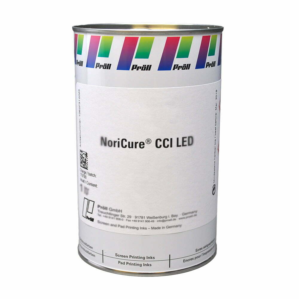 farba NoriCure CCI LED Farby sitodrukowe utwardzane UV, Systemy do sitodruku na kartach plastikowych sitodruk przemysłowy