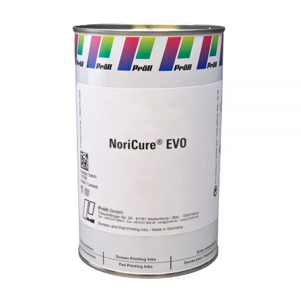 farba NoriCure EVO Farby sitodrukowe utwardzane UV, Systemy do sitodruku na kartach plastikowych sitodruk przemysłowy