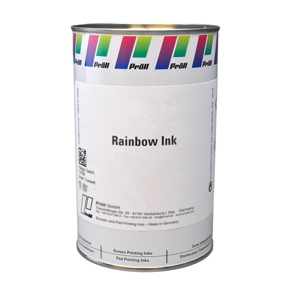 farba rainbow ink Farby z efektem lustra i pigmentem specjalnym do sitodruku